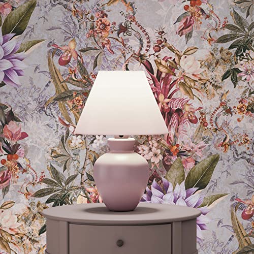 TADESSI Tapete Blumen Mario M1-No.784 Vliestapete Lila Beige Blumenoptik Floral für Wohnzimmer Schlafzimmer Küche von TADESSI