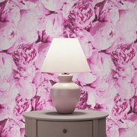 Tapete Blumen Pino M1-No.1638 Vliestapete Rosa Floral Rosen Blumenoptik Wohnzimmer Schlafzimmer Küche - Rosa - Tadessi von TADESSI