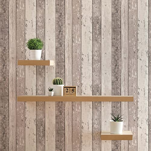TADESSI Tapete Holz Gianluca M1-No.861 Vliestapete Braun Creme Tapete in Holzoptik für Wohnzimmer Schlafzimmer Küche von TADESSI