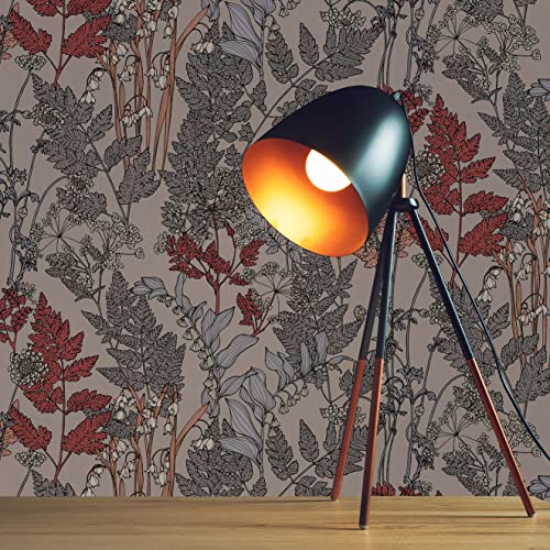 TADESSI Tapete Wald und Blätter Camilla M1-No.561 Vliestapete Beige Grau Blumentapete für Wohnzimmer Schlafzimmer Küche TADESSI Tapete Wald und Blätter Camilla M1-No.561 Vliestapete Beige Grau Blumentapete für Wohnzimmer Schlafzimmer Küche von TADESSI
