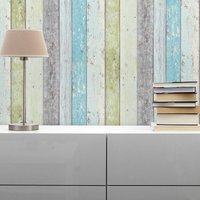 Tadessi - Tapete Landhaus Mateo M1-No.863 Vliestapete Blau Grün Tapete in Holzoptik Wohnzimmer Schlafzimmer Küche Tadessi - Tapete Landhaus Mateo M1-No.863 Vliestapete Blau Grün Tapete in Holzoptik Wohnzimmer Schlafzimmer Küche von TADESSI