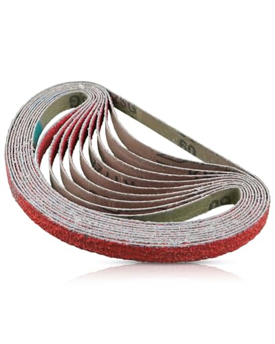Keramik-Sandbänder, 1,27 x 45,7 cm, Körnung 36, passend für grobes Schleifen, Feinschleifen und Polieren, 10 Stück von TADYAO