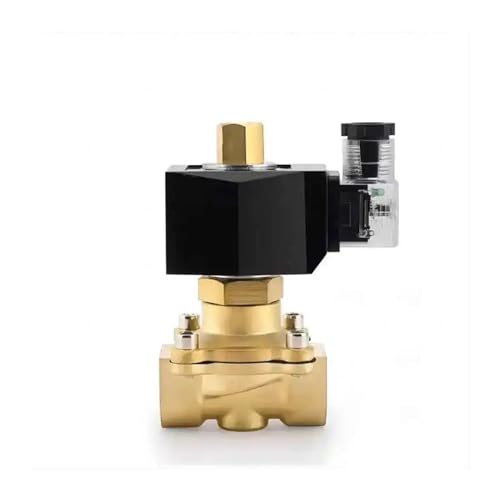 1-1/4 Zoll Messing normalerweise offenes Magnetventil 220 V 12 V 24 V direktwirkendes wasserdichtes Magnetventil mit LED-Licht G-Gewinde(AC24V) von TADZKKIWM