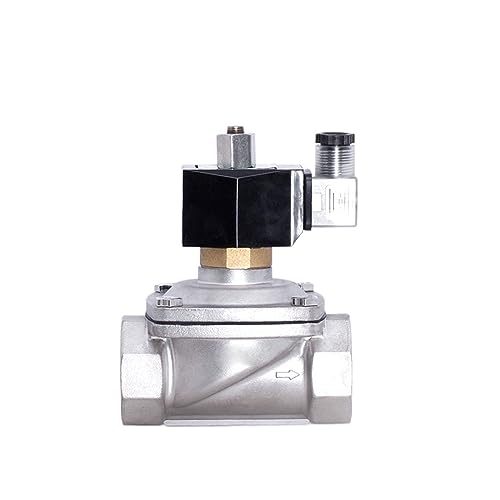 2W-400-40B Edelstahl DN40 1,5 Zoll elektrisches Magnetventil for Wasser 110 V 220 V 24 V 110 V(Npt-24vac) von TADZKKIWM