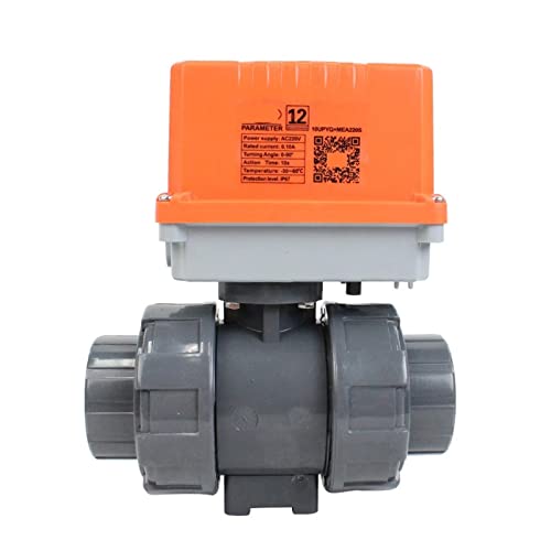 DN15 1/2 Zoll 2-Wege-Elektro-Kugelhahn, Doppel-Union, AC220V, Upvc-Kunststoff-Kugelhahn for die Wasseraufbereitung, 1 Stück DN15 1/2 Zoll 2-Wege-Elektro-Kugelhahn, Doppel-Union, AC220V, Upvc-Kunststoff-Kugelhahn for die Wasseraufbereitung, 1 Stück von TADZKKIWM