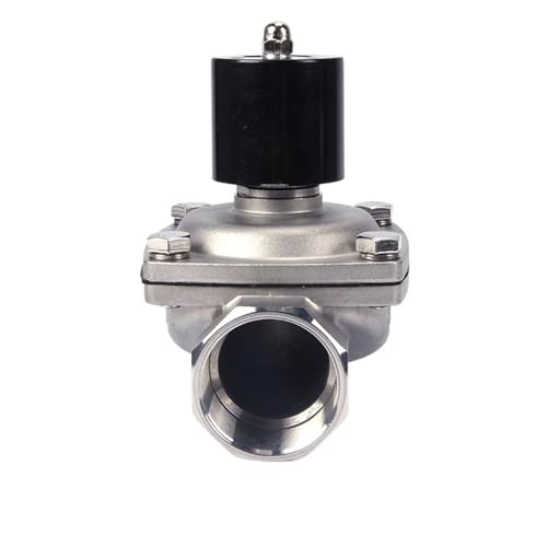 Niederdruck 1,5 Zoll 24 V Elektrisches Magnetventil Brunnen 220 V Edelstahl DN40 Normalerweise geschlossen Niederdruck 0–10 bar(Npt-24vac,2A-40B EPDM) von TADZKKIWM