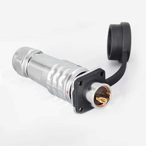 SF12-2 Pin Stecker + Buchse Wasserdicht 4-Loch Flansch Industrie Metall Luftfahrt Rund Schnell Push-Pull von TADZKKIWM