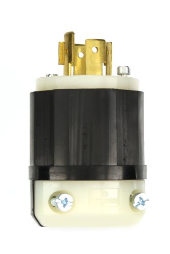 TADZKKIWM 2441. 20 Ampere 120/208 Volt 3PY NEMA L18-20P 4P 4W Verriegelungsstecker Industriequalität ohne Erdung – Schwarz-Weiß von TADZKKIWM