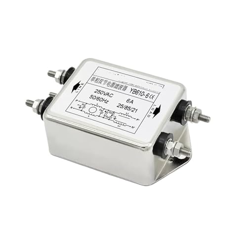 TADZKKIWM Doppelabschnitt Verbesserter einphasiger Doppelabschnitt-Wechselstromfilter 220 V Anti-Interferenz YB610-1A 3A 6A 10A 20A 30A(YB610-6A) von TADZKKIWM