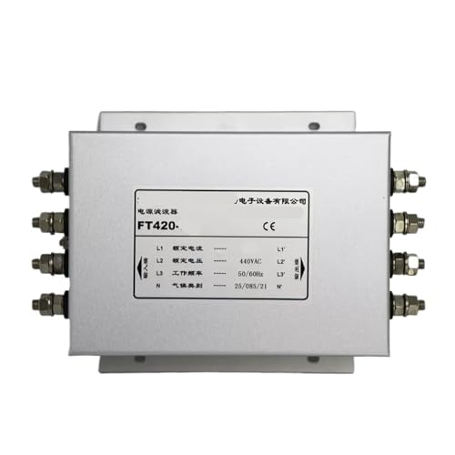 TADZKKIWM Dreiphasiger Vierleiter-Netzfilter 220 V Entstörungsreiniger FT420-6 10 20 30 A Bolzenschnittstelle(FT420-10 10A) von TADZKKIWM