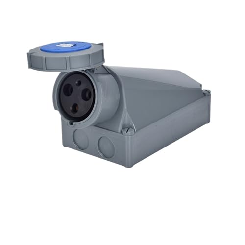 TADZKKIWM Dreiphasiger industrieller wasserdichter Steckverbinder 63A/125A 3-adrig 4P5-Loch Explosionsgeschützte, freiliegende und verdeckte Steckdose for die Luftfahrt(3p125a Ip67 Surface Mounted) von TADZKKIWM