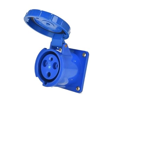 TADZKKIWM Dreiphasiger industrieller wasserdichter Steckverbinder 63A/125A 3-adrig 4P5-Loch Explosionsgeschützte, freiliegende und verdeckte Steckdose for die Luftfahrt(3p63a Ip67 Surface Mounted) von TADZKKIWM