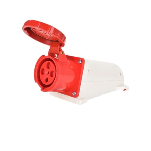 TADZKKIWM Dreiphasiger industrieller wasserdichter Steckverbinder 63A/125A 3-adrig 4P5-Loch Explosionsgeschützte, freiliegende und verdeckte Steckdose for die Luftfahrt(4p63a Ip67 Surface Mounted) von TADZKKIWM