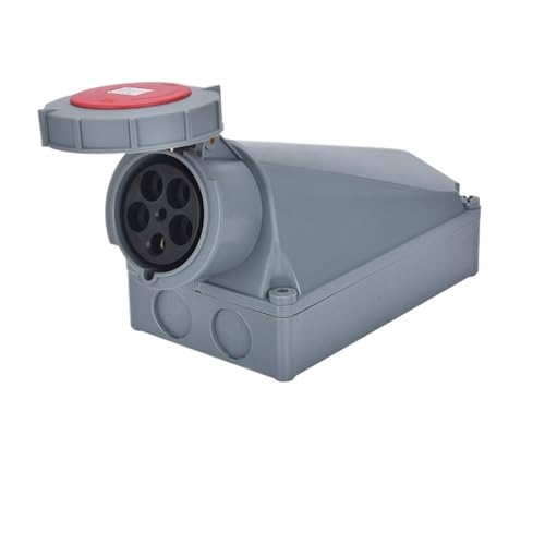 TADZKKIWM Dreiphasiger industrieller wasserdichter Steckverbinder 63A/125A 3-adrig 4P5-Loch Explosionsgeschützte, freiliegende und verdeckte Steckdose for die Luftfahrt(5p125a Ip67 Surface Mounted) von TADZKKIWM