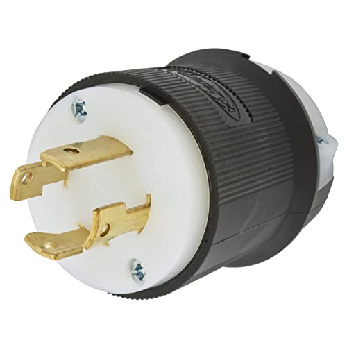 TADZKKIWM HBL2721 Verriegelungsstecker, 30 Ampere, 3 Phasen, 250 V, L15-30P, Schwarz und Weiß von TADZKKIWM