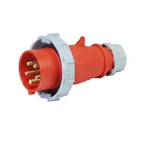 TADZKKIWM Industriestecker und -buchse, dreiphasig, 3-adrig, 4P5-Loch, 16 A/32 A, wasserdicht, Nicht explosionsgeschützt, IP67(5p16a Ip67 Plug) von TADZKKIWM