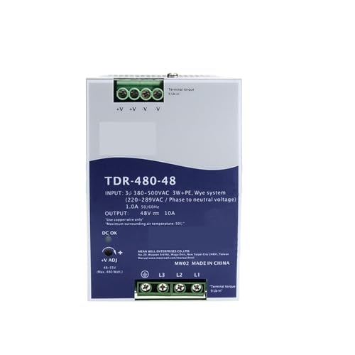 TADZKKIWM TDR-480 Switching Power Supply Three-Phase 380V to 24V/48V DC 480W TDR-480-24 TDR-480-48(TDR-480-48) von TADZKKIWM