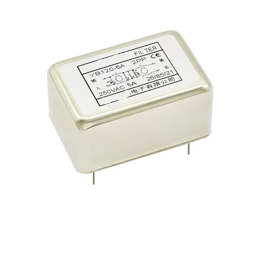 TADZKKIWM YB120-1A/3A/6A/10A Doppelabschnitt verbesserte PCB Leiterplatte Pin-Typ Power Filter 220V Anti-Interferenz(YB120-6A) von TADZKKIWM