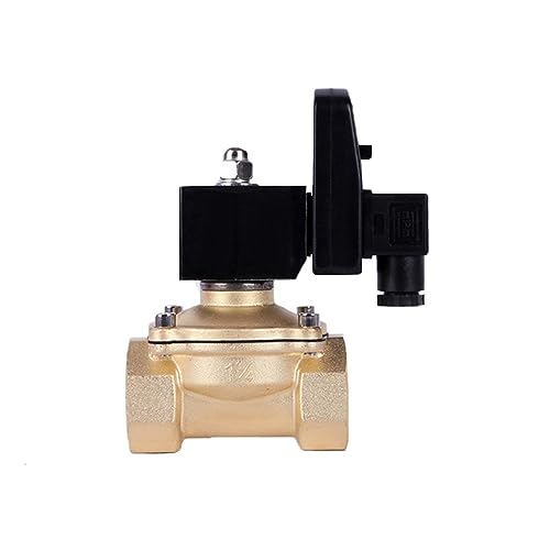 Wasser-Luft-Magnetventil mit Timer 220 V 110 V 24 V Normalerweise geschlossen 3/8 1/2 3/4 1-1/4 1,5 2 Messing-Elektroventil(Npt-24vac-80 Degree,1 Inch) von TADZKKIWM