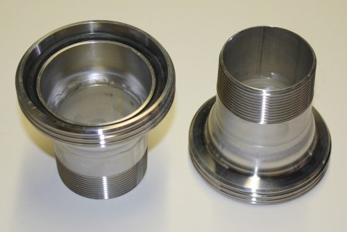 TÄSLER-Produktion Adapter 2" AG auf DN65 RD95 AG Milchgewinde - V4A/316 von TÄSLER-Produktion
