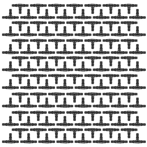 TAFACE 120 Stück T-Stücke, T-Barb-Armaturen, Gartenschlauch-Armaturen, Bewässerungsdüsen für Gewächshaus, Garten, Rasenbewässerung (schwarz) von TAFACE