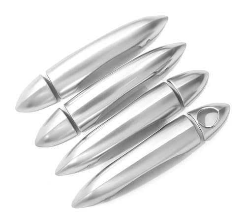 TAFASVCVMK Außentürgriff Auto Für A&lfa Für Romeo Für Stelvio 2017-2020 - Kratzfestes Türverkleidungs-Abdeckungsset Einlochgriff-Schutzfolie(Matte Silver) von TAFASVCVMK