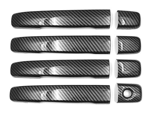 TAFASVCVMK Außentürgriff Auto Für Almera G15 2012-2019 Einloch-Türgriffverkleidung Anti-Scratch-Upgrade-Zubehörschutz Kompatibel Mit(Carbon Fiber Pattern) von TAFASVCVMK