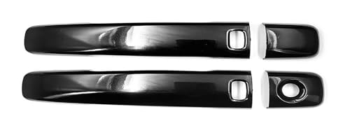 TAFASVCVMK Außentürgriff Auto Für Almera G15 2012-2019 Einzelloch 2-Smart Türgriffverkleidung Anti-Scratch-Upgrade Zubehörschutz Kompatibel Mit(2 Doors Bright Black) von TAFASVCVMK