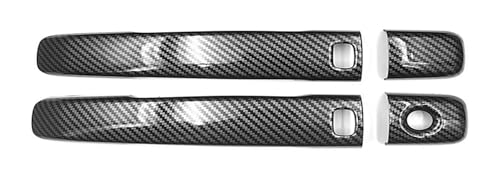 TAFASVCVMK Außentürgriff Auto Für Almera G15 2012-2019 Einzelloch 2-Smart Türgriffverkleidung Anti-Scratch-Upgrade Zubehörschutz Kompatibel Mit(2 Doors Carbon Fiber Pattern) von TAFASVCVMK