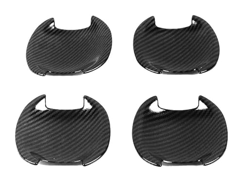 TAFASVCVMK Außentürgriff Auto Für Almera G15 2012-2019 Einzelloch 2-Smart Türgriffverkleidung Anti-Scratch-Upgrade Zubehörschutz Kompatibel Mit(Door Bowl Carbon Fiber Pattern) von TAFASVCVMK