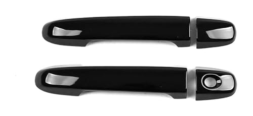 TAFASVCVMK Außentürgriff Auto Für Auris E180 2013-2018 Einloch-Türgriff Chromverkleidung Anti-Kratz-Schutz Schüsselzubehör Kompatibel Mit(2 Doors Bright Black) von TAFASVCVMK