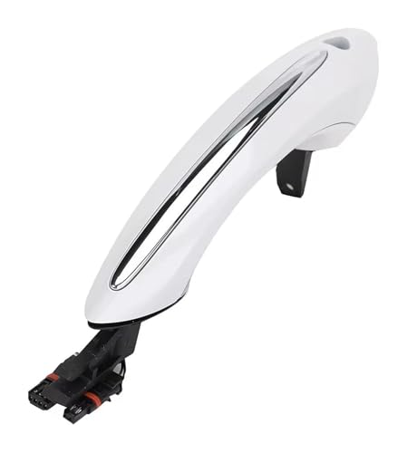 TAFASVCVMK Außentürgriff Auto Für B&MW Für 5 7 Serie F07 F10 F11 F12 F13 F01 51217231931 Türgriff Außenabdeckung 4PCS Weiß Außen Keyless Go Set(Front Left Side) von TAFASVCVMK