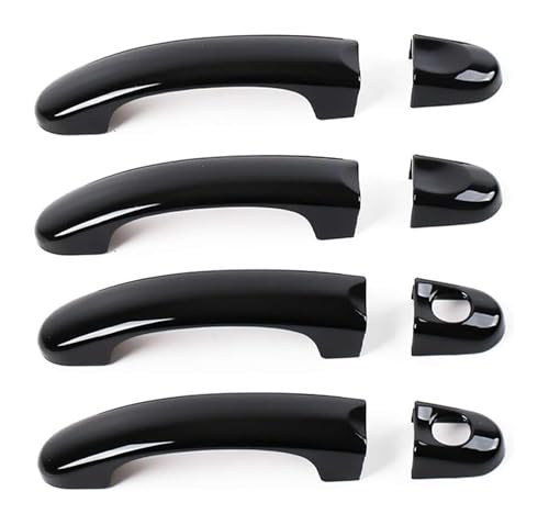 TAFASVCVMK Außentürgriff Auto Für Caravelle Für Transporter T5 T6 2003-2019 Doppelloch-Türgriff-Becherschutz Anti-Scratch-kompatibel Mit(Bright Black) von TAFASVCVMK