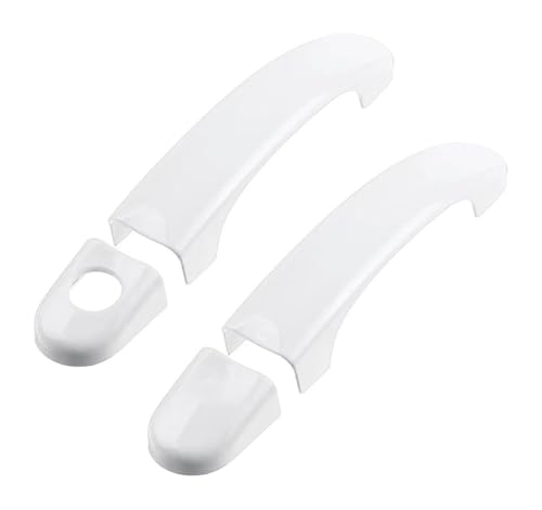 TAFASVCVMK Außentürgriff Auto Für Caravelle Für Transporter T5 T6 2003-2019 Einloch-Türgriff-Becherschutz Anti-Scratch-Kompatibel Mit(2 Doors-white) von TAFASVCVMK