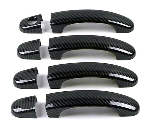 TAFASVCVMK Außentürgriff Auto Für Caravelle Für Transporter T5 T6 2003-2019 Einloch-Türgriff-Becherschutz Anti-Scratch-Kompatibel Mit(Carbon Fiber Pattern) von TAFASVCVMK