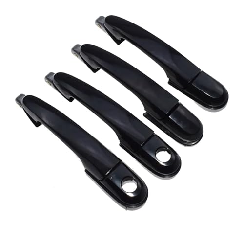 TAFASVCVMK Außentürgriff Auto Für Hyundai Für Tucson 2.0L .7L Isance SCHWARZ Vorne Hinten Links Rechts Außentürgriff 2005-2009 82650-2E020 82660-2E020 Seite Pcdsech Auto(Front Rear 4pieces) von TAFASVCVMK