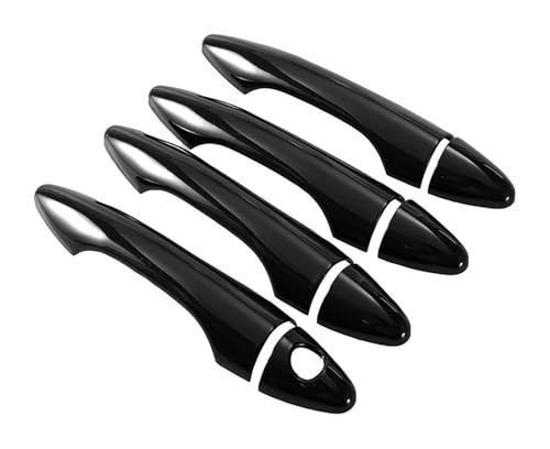 TAFASVCVMK Außentürgriff Auto Für IX35 2009-2017 Einloch-Türgriff-Dekorationsschalen-Modifikation Kratzfestes Zubehör Autoschutz-Trimmschutz(Bright Black) von TAFASVCVMK
