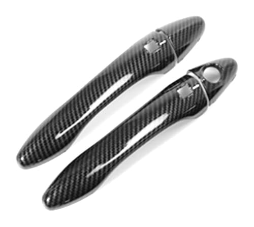 TAFASVCVMK Außentürgriff Auto Für Kia K5 2010-2015 Einloch-Doppel-Smart-Türgriffabdeckung Dekorativer Anti-Kratz-Zubehörschutz(2 Doors Carbon Fiber Pattern) von TAFASVCVMK