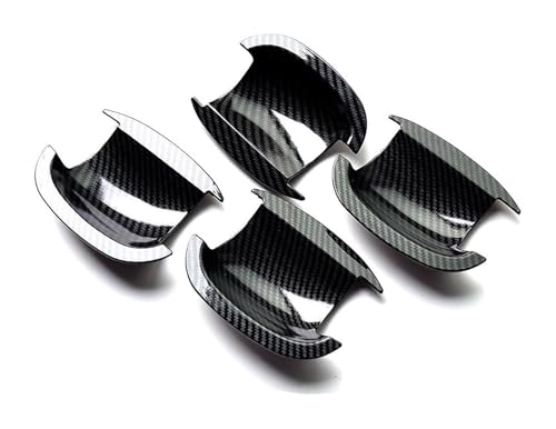 TAFASVCVMK Außentürgriff Auto Für Lavida 2013-2017 Türgriffverkleidung Cup Kratzschutz Schutzfolie Zubehör Türgriffschutz Anti-Kratz(Small Door Bowl Carbon Fiber) von TAFASVCVMK