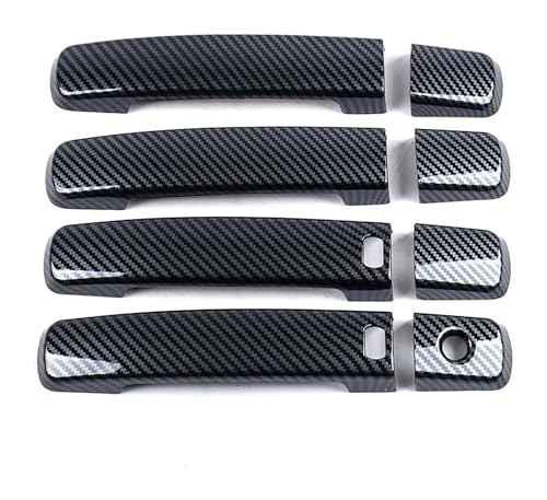TAFASVCVMK Außentürgriff Auto Für Maxima A34 2004-2008 Einloch-Becherabdeckung Schutzverkleidungssatz Kratzfest Doppelter Intelligenter Türgriffschutz(Carbon Fiber Pattern) von TAFASVCVMK