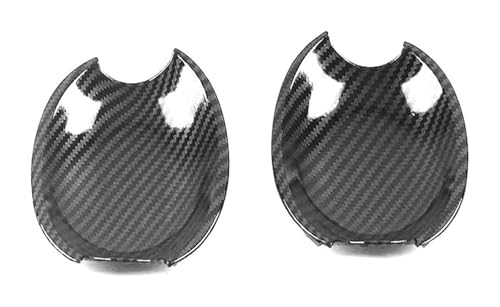 TAFASVCVMK Außentürgriff Auto Für Mazdaes Für Premacy CR 2006-2010 Einloch-Türbechergriff Kratzfest Dekorativer Autozubehörschutz(2 Small Door Bowls Carbon Fiber) von TAFASVCVMK