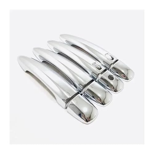 TAFASVCVMK Außentürgriff Auto Für N&issan Für Qashqai J12 2022 2023 Zubehör Auto Außentürgriffe Griffabdeckung Verkleidung Abs Chromabdeckungen(Silver 3hole) von TAFASVCVMK