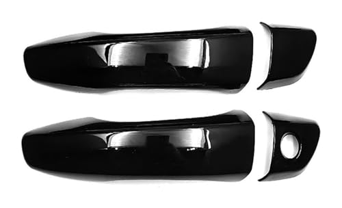 TAFASVCVMK Außentürgriff Auto Für P&eugeot 2008 2020-2023 Einloch-Türgriff Dekorative Zierleiste Cup-Pull Anti-Scratch-Upgrade-Kit Schutz Kompatibel Mit(2 Doors Bright Black) von TAFASVCVMK