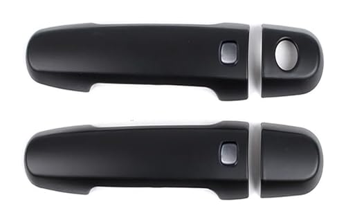 TAFASVCVMK Außentürgriff Auto Für Perodua Für Myvi M800 2020-2022 Einloch-Dual-Smart-Türgriffabdeckung Dekorativer Anti-Scratch-Zubehörschutz(2 Doors Matte Black) von TAFASVCVMK