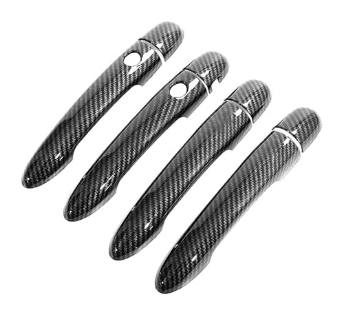 TAFASVCVMK Außentürgriff Auto Für Primera P12 2002-2008 Lochlose Dual Smart Türgriffabdeckung Dekorativer Anti-Scratch-Zubehörschutz(Carbon Fiber Pattern) von TAFASVCVMK