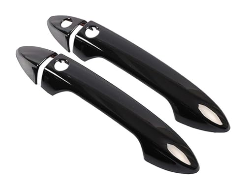 TAFASVCVMK Außentürgriff Auto Für Ridgeline YK2 YK3 Einloch-Doppel-Smart-Türgriff Anti-Scratch-Armlehnenschutz-Kit 2016-2022(2 Doors Bright Black) von TAFASVCVMK