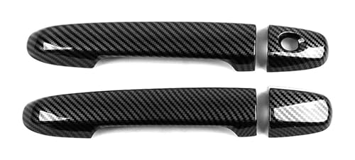 TAFASVCVMK Außentürgriff Auto Für Subaru Für Forester Einloch-Türgriff-Zierrahmen Außenmodifikationszubehör Schutz Anti-Scratch Kompatibel Mit 2019-2024(2 Doors Carbon Fiber Pattern) von TAFASVCVMK