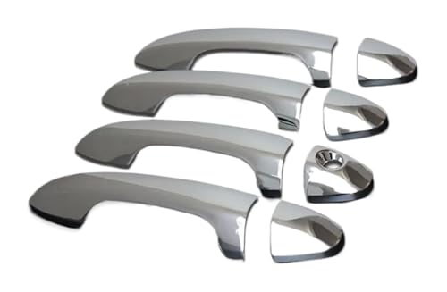 TAFASVCVMK Außentürgriff Auto Für T&oyota Für Hilux Für Revo 2016 2017 2018 2019 2020 2021 4x4 4x2 Auto Außentür Griffe Zubehör ABS Schwarz Griff Abdeckung Styling(Chrom) von TAFASVCVMK