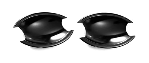 TAFASVCVMK Außentürgriff Auto Für Teana L32 2007-2013 Einloch-Türgriffabdeckungen Cup Protector Anti-Scratch-Trim-Zubehör(2 Small Door Bowls Bright Black) von TAFASVCVMK