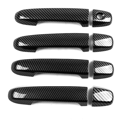 TAFASVCVMK Außentürgriff Auto Für Verso R20 2010-2017 Einloch-Türgriffbecher Dekorativer Aufkleber Kratzfester Modifikationszubehörschutz Anti-Kompatibel Mit(Carbon Fiber Pattern) von TAFASVCVMK
